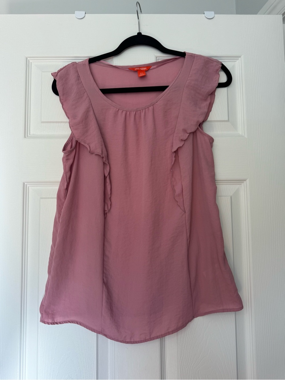 Joe Fresh Dusty Rose Ruffle Sleeve Tank Top